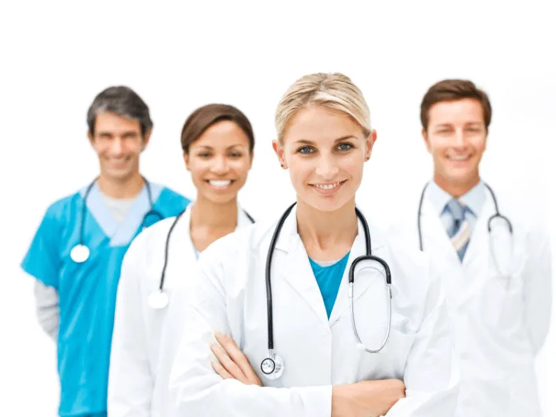 Medicinos specialistų iliustracija
